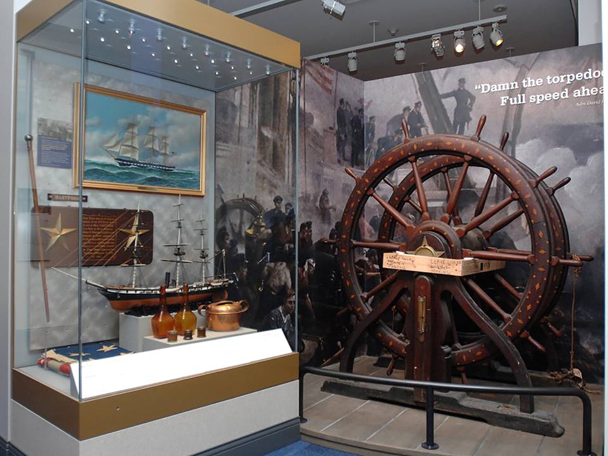 MuseumFranklin Wheel and Ship Model Exhibit DAMN THE TORPEDOES 1