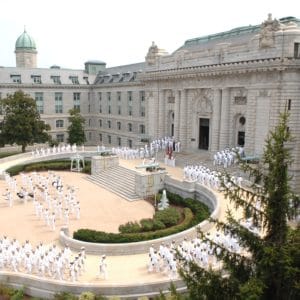 Noon formation at the US Naval Academy