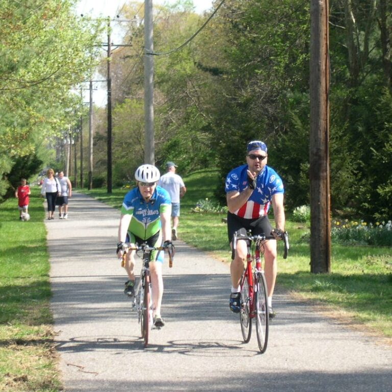 bicycle riders on trail