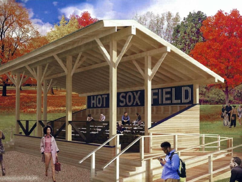 Artist rendering of new Hot Sox Grandstand