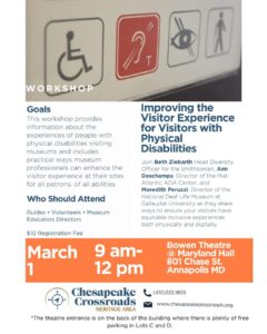 Chesapeake Crossroads 2024 Disabilities Workshop Flyer 5
