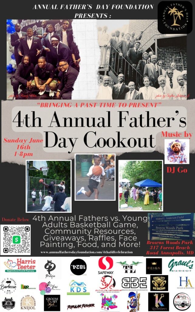 Poster for 4th Annual Father's Day Cookout "Bringing a Past Time to Present"