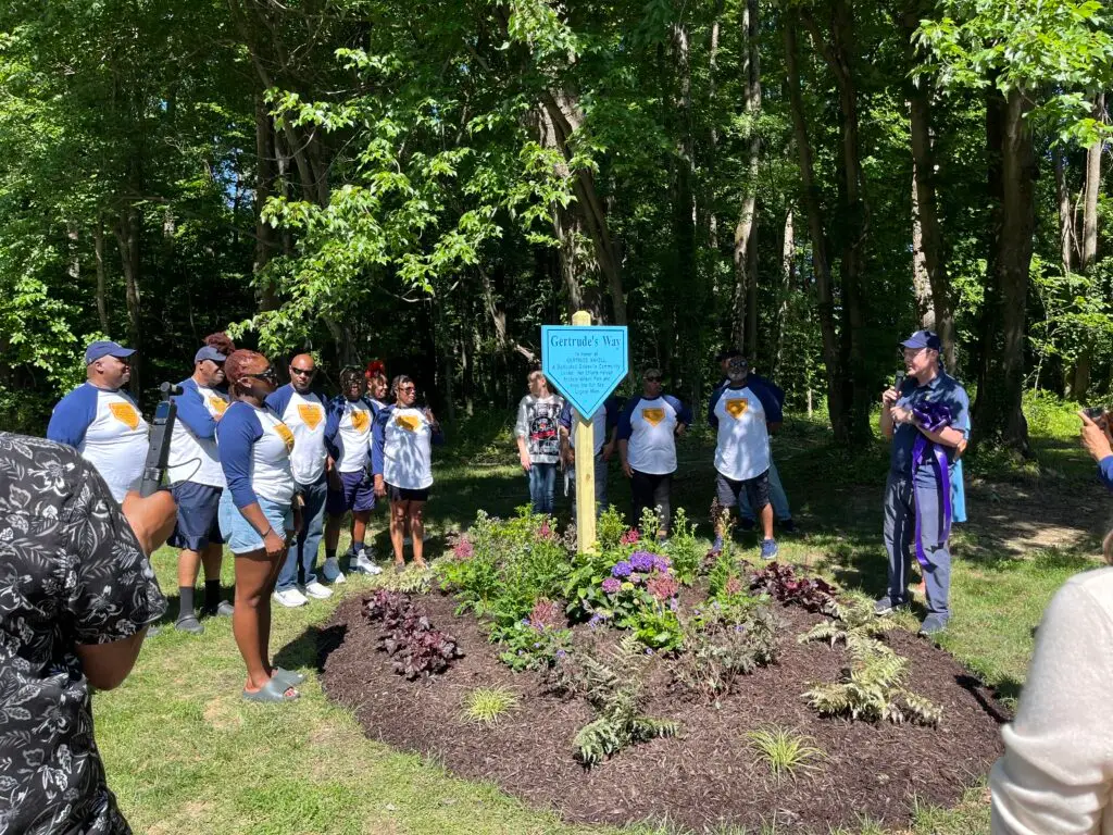 Sign installed at ceremony