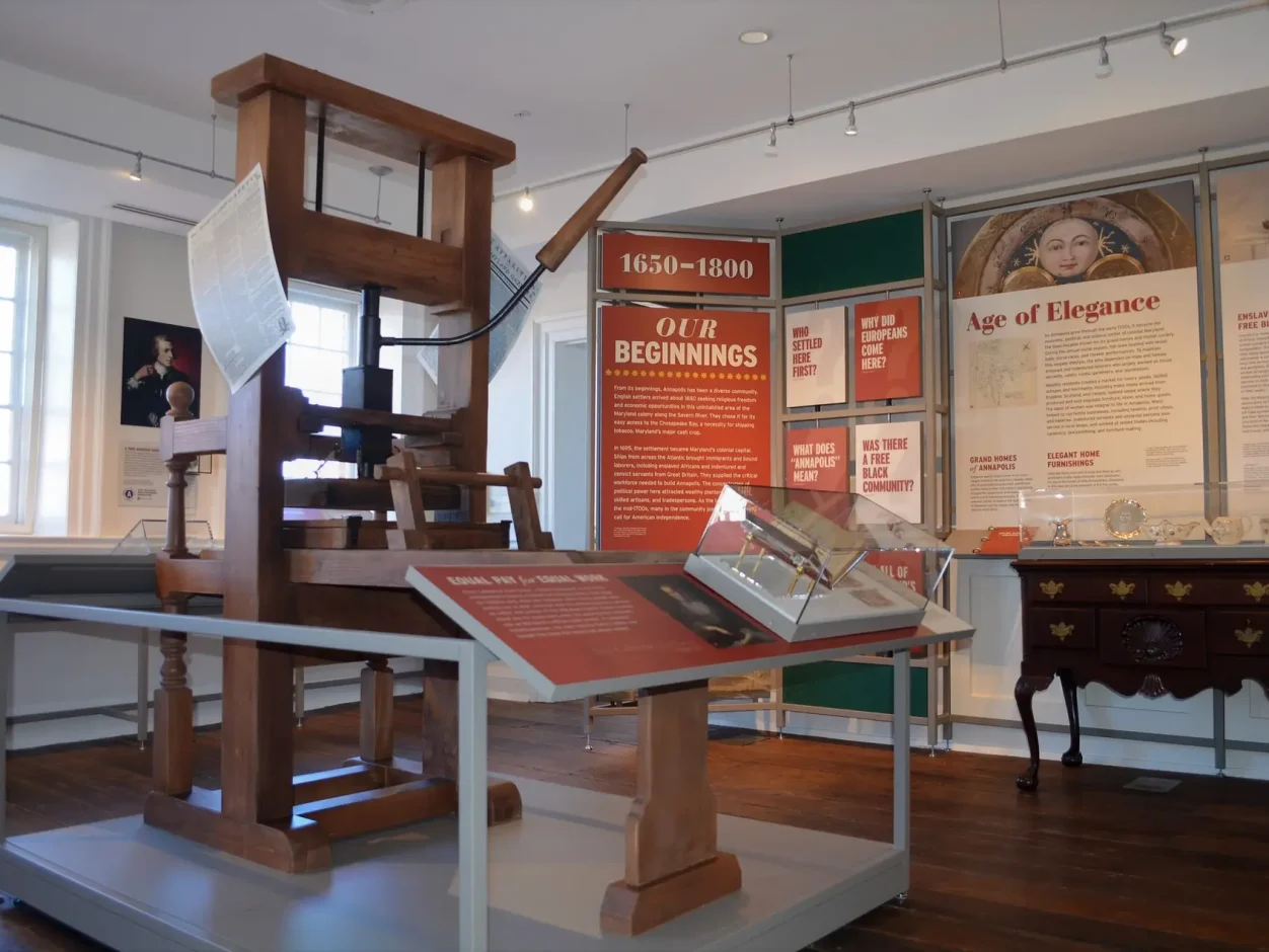 exhibit of printing press