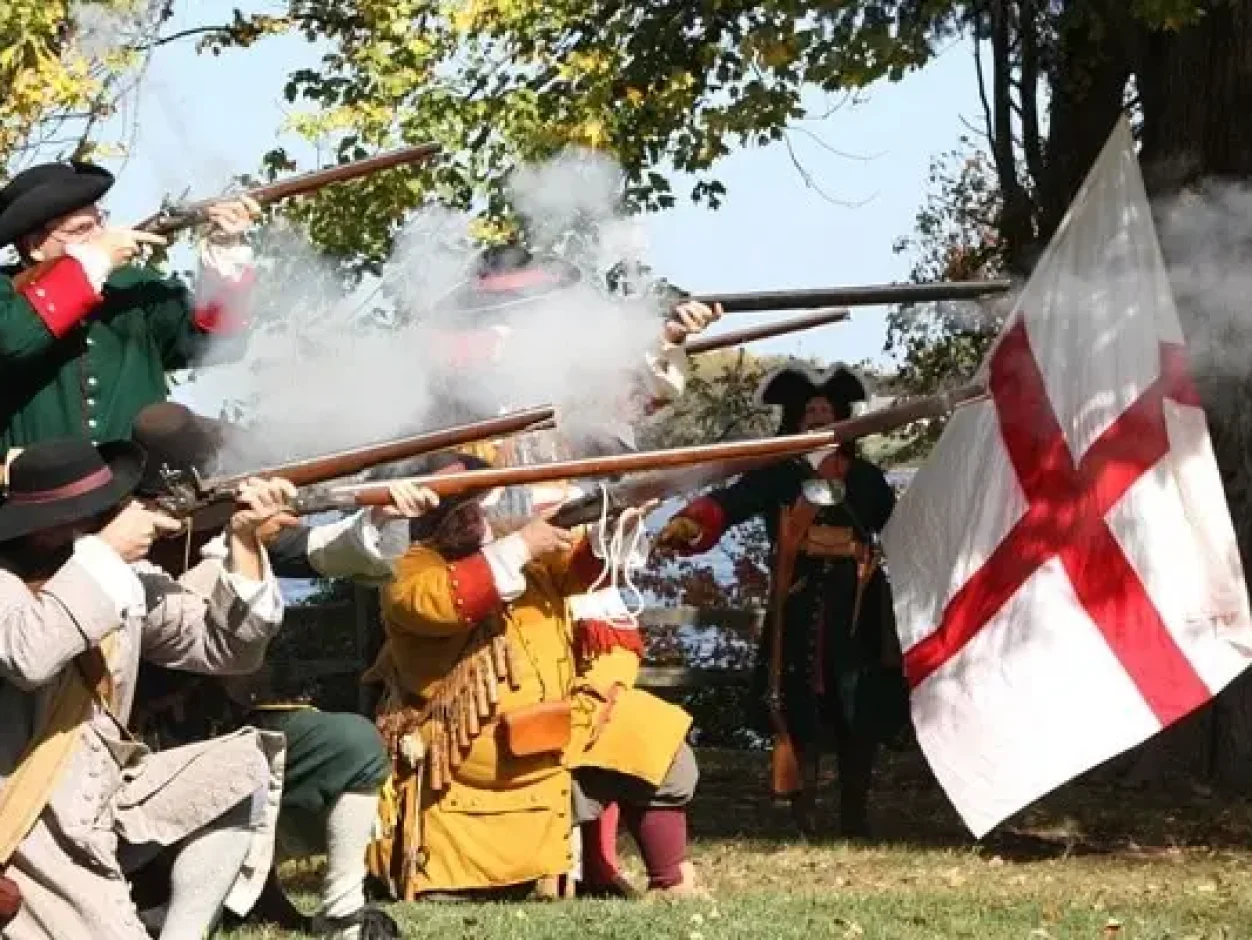 Battlefield reenactment
