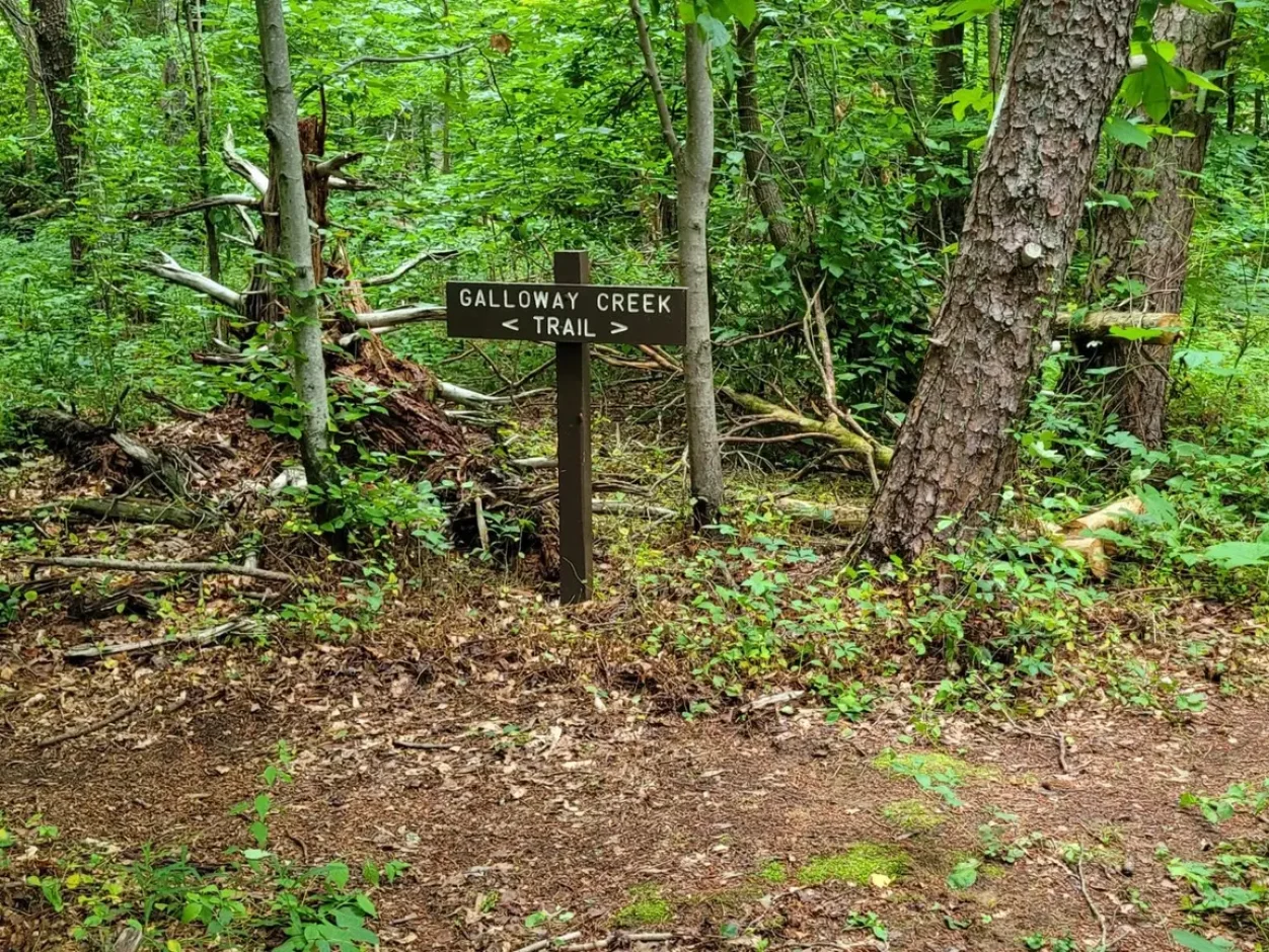 galloway creek trail sign